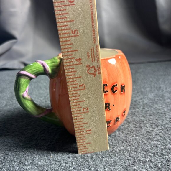 Holiday Home Coffee Mug Pumpkin Jack-O-Lantern 3D Design Halloween Ceramic CSC - Picture 2 of 9